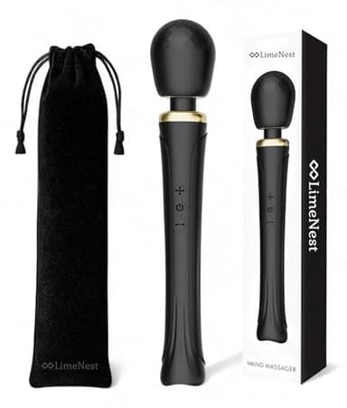 Handheld Cordless Personal Wand Massager - Waterproof, USB Rechargeable, Quiet & Travel Ready – Muscle Relief for Back, Legs & Hand Pain – Great for Sports or Long Days - Includes Velvet Pouch