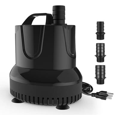 Simple Deluxe 1056GPH Submersible Water Fountain Pump, (4000L/H, 85W) Quick Water Change Aquarium Pump, 13ft High Lift, for Fish Tank, Pond, Hydroponics, Black