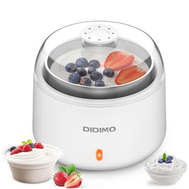 DiDimo 1.37QT Yogurt Maker Machine with Stainless Steel Bowl, Automatic Electric Greek Yogurt Maker, Probiotic Maker for Natto & Rice Wine