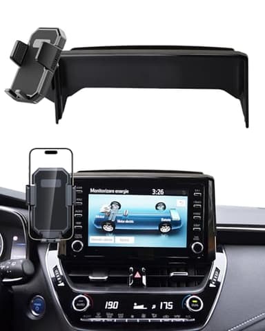 PZK Car Phone Mount for 2019-2025 2026 Toyota Corolla/Corolla Hatchback /2022-2025 2026 Corolla Cross Accessories 8-inch Screen Auto Lock Car Phone Holder 360° Rotation Not Affect Vent Phone Cradles