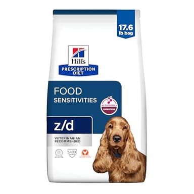 Hill's Prescription Diet z/d Skin/Food Sensitivities Hydrolyzed Dry Dog Food, Veterinary Diet, 17.6 lb. Bag