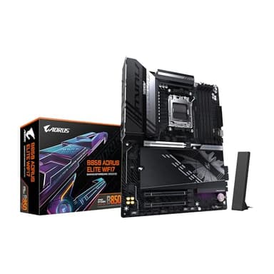 GIGABYTE B850 AORUS Elite WIFI7 AMD AM5 ATX Motherboard, Support AMD Ryzen 9000/8000/7000 Series, DDR5, 14+2+2 Power Phase, 3X M.2, PCIe 5.0, USB-C, WIFI7, 2.5GbE LAN, EZ-Latch, 5-Year Warranty