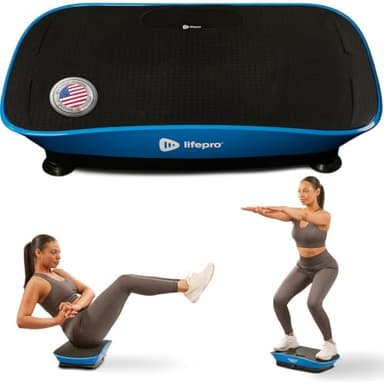 Lifepro Shake Plate Vibration Platform Exercise Machine for Lymphatic Drainage – Auto-Start Oscillation Vibrating Plate for Muscle Toning & Flexibility – with Bluetooth Speaker, Remote & Yoga Band