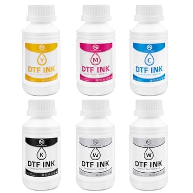 SHENYIHENG Premium DTF Ink 1500ML - DTF Transfer Ink for PET Film, Used for Epson ET-8550, L1800, L800, R2400, P400, P800, XP15000, Heat Transfer Printing Direct to Film, 6x250ML (CMYKWW)