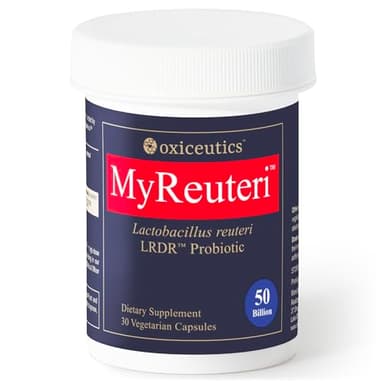 MyReuteri™ 50 Billion CFU Probiotic – Intensive-Strength L. reuteri LRDR™ + FOS Prebiotic – by Dr. William Davis – Makes Yogurt-Like Superfood – 30 Veg Capsules