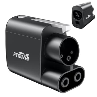 FTSLVHI NACS to CCS Fast Charging Adapter for Tesla Supercharger, CCS1 EV Charger Adapter, DC 500A 1000V, Compatible with Ford, GM, Nissan, Rivian EVs