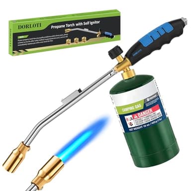 Grill Torch Charcoal Torch Lighter Campfire Starter Kitchen Torch Grill & Cooking Propane Torch Chef Blow Torch for Charcoal Starter BBQ Searing Weeding(Fuel Cylinder Not Included)