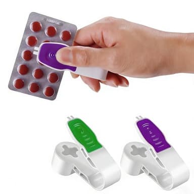 Portable Pill Popper Pill Taker Remover Tool, Tablets Pills Blister Pack Opener Assistance Tool for The Elderly ndividuals Easy to get the Pills Out of the Blister Pack(2 Pcs)