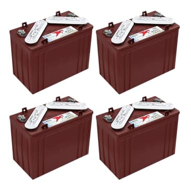 Trojan T-1275 12V Flooded Lead Acid Battery, 150Ah 20-Hr Rate - Set of 4