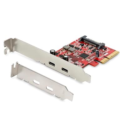StarTech.com 2-Port USB 3.2 Gen 2 PCIe Card, USB-C 10Gbps PCI Express 3.0 x4 Adapter, Data Only, Windows/macOS/Linux, TAA