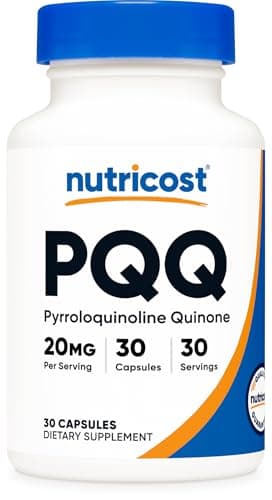 Nutricost PQQ (Pyrroloquinoline Quinone) 20mg, 30 Capsules - Vegetarian Capsules, Non-GMO, Gluten Free