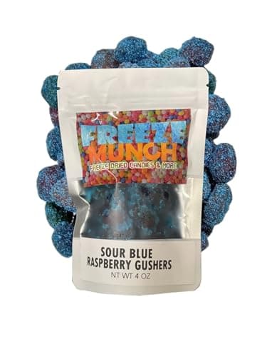 Sour Gushers, Super Sour Viral Gushers, Irresistable Extra Sour Gummy Candy, Blue Raspberry Flavor, Wild Cherry Flavor, Tiktok Viral Candy Sweet & Sour [Choose The Flavor & Size] (4 oz, Sour Blue Raspberry)
