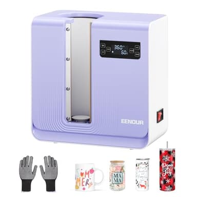 EENOUR Auto Tumbler Heat Press Machine, Automatic Rotating Tumbler Press, Pressure Setting Mug Press for Seamless Print, Even Heating Cup Press, for 11-32oz Sublimation Tumblers, Mugs, Glasses
