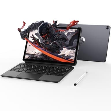 AE86 10.1" Touchscreen Tablet PC/Mini Computer with Keyboard & Pen, 12GB RAM 256GB SSD, Core m3 up to 3.4GHz, Win 11 Pro, Office 2024, USB-C, Micro HDMI, BT 5.0, WiFi 5 – Space Gray