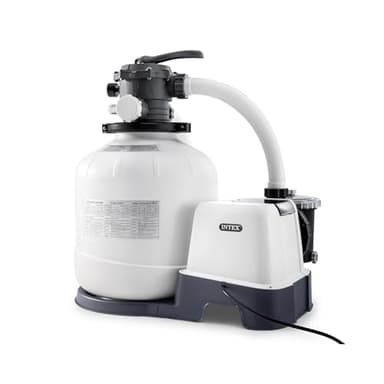 Intex Sand Filter Pump & Saltwater System for Up to 15,000 Gal Pools, Krystal Clear - Automatic Algae Control & Above-Ground Swimming Pool Cleaning