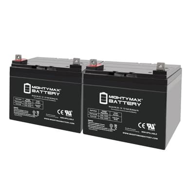 Mighty Max Battery ML35-12 - 12V 35AH Battery for Pride Jazzy Select Electric Wheelchair - 2 Pack