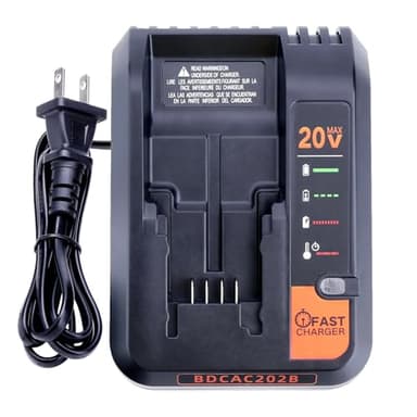 20V Fast Charger Compatible with Black and Decker 20V 12V Max Lithium Battery LBXR20 LBX4020 LBXR2020, BDCAC202B 20Volt 2A Lithium Charger Compatible with Black and Decker Drill Battery