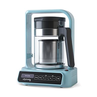 LĒVO C - Herbal Oil and Butter Infusion Machine for Large Batches - Botanical Decarboxylator & Oil Infuser Machine - Mess-Free & Easy to Use - Make Infused Gummies, Brownies, Cookies - Sky Blue