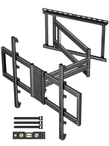 Suptek Heavy Duty Long Arm Full Motion TV Wall Mount Bracket for Most 42-95 inch TVs, 47 Inch Extension, Swivel Tilt Articulating Arm, Holds Up to 165lbs, Fits 16” 18” 24” Studs, VESA 800x600mm
