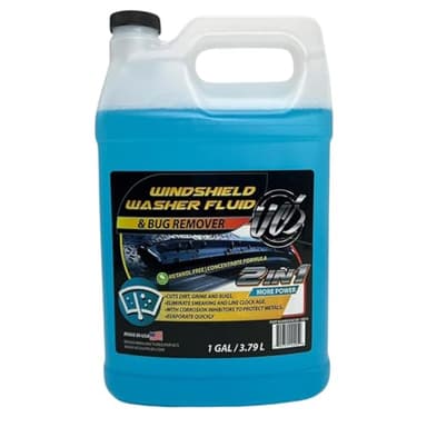 UCS 2-in-1 Windshield Washer Fluid & Bug Remover – Ready to Use, Streak-Free Formula, Removes Bugs, Dirt & Road Grime – 1 Gallon (128 fl oz)