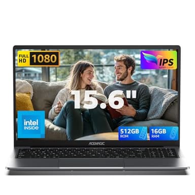 ACEMAGIC Laptop with Windows 11 Intel Quad-Core Processor (up to 3.6GHZ) 16GB DDR4 RAM 512GB SSD 15.6 Inch FHD IPS Display Metal Body