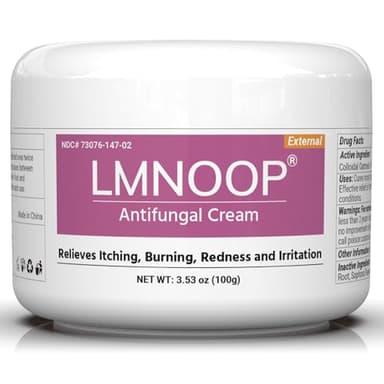LMNOOP Athletes Foot Antifungal Cream, Extra Strength Anti Fungal Treatment Ointment with Natural Herbal Ingredients for Tinea Pedis, Jock Itch, Ringworm, Tinea Versicolor, 3.53oz