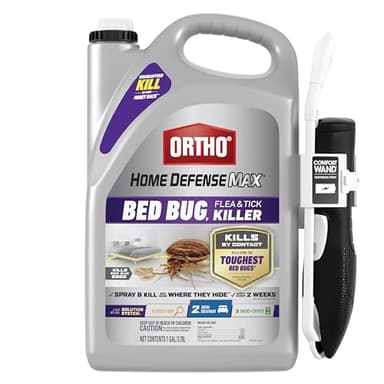 Ortho Home Defense Max Bed Bug, Flea and Tick Killer with Comfort Wand, Bed Bug Spray, Kills Bed Bug Eggs, Fleas and Ticks, 1 gal.