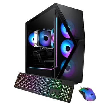 iBUYPOWER Slate MESH Gaming PC Desktop Computer Intel Core i7 14700F CPU, NVIDIA GeForce RTX 5070 12GB GPU, 32GB DDR5 RGB 5200MHz RAM, 1TB NVMe SSD, Windows 11 Home, Keyboard and Mouse - SMI7N5701