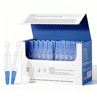 TRSTAY LUXE Stem Cell & Salmon DNA PDRN Serum – Microneedling Aftercare Anti-Aging Face Serum with Peptides & Hyaluronic Acid – 1.5 mL × 30 Vials, Korean Skincare Formula