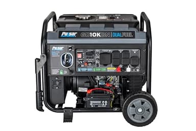 Pulsar GD10KBN 10500W Dual Fuel Home Backup Portable Inverter Generator with Wheel Kit and Electric Start RV Ready