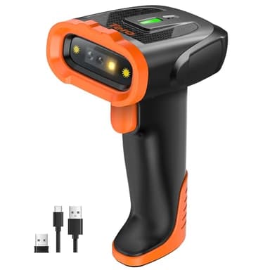 Tera Barcode Scanner Wireless Handheld: with 2200mAh Lithium-Polymer Battery Works with Bluetooth 2.4G Cordless USB Wired 1D 2D QR Bar Code Reader for Retail Inventory Management Model D5300