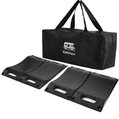 Keltrion Tire Saver Ramps Set of 4, 60000 lbs Capacity Prevent Flat Spots Protect Car & RV Tires Heavy Duty Non-Slip Rubber Easy to Carry