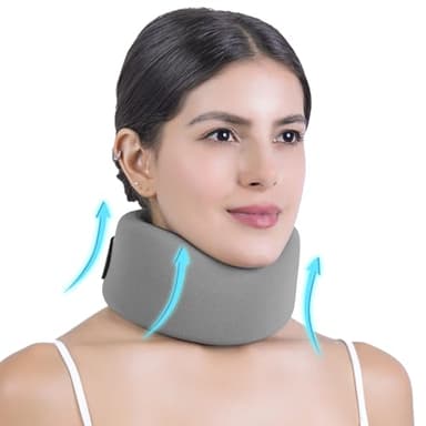 Artelse Neck Brace for Neck Pain & Support - Cervical Collar with Soft Nylon-Spandex for Keep Vertebrae Stable & Aligned for Women & Men - Ideal for Sleeping, Working, Neck Injury Recovery