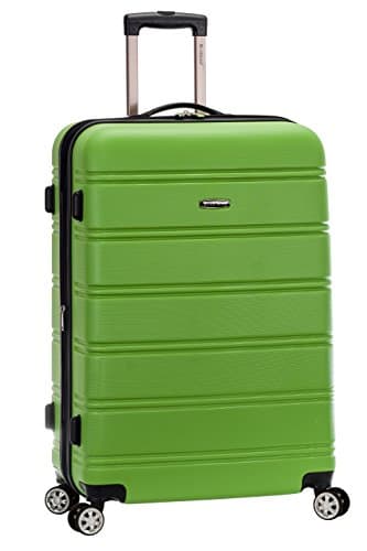 Rockland Melbourne Hardside Expandable Spinner Wheel Luggage, Green, Checked-Large 28-Inch (F1603-GREEN)