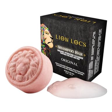 Lion Locs Shampoo Bar Conditioner & Body Wash for Dreadlocks, Braids, All Hair Types | 3-in-1 pH Balanced, Residue-Free, No Buildup