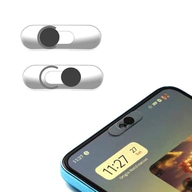 MonTelulu Front Camera Cover -Smartphones Webcam Cover Protect Privacy, Camera Privacy Covers Compatible for Galaxy, Pixel & iPad, Ultra-Thin Transparent Privacy Protection Slide, 2 Pack