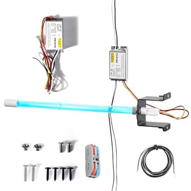 AIRBABY HVAC ÜV Light Air Purifier Bulb, DC 24V 18W 14inch, ÜVC Light Coil Cleaner with Hardware bracket in Duct (Air Conditioning), Air Scrubber, HVAC ÜVC lights for Ac Systems