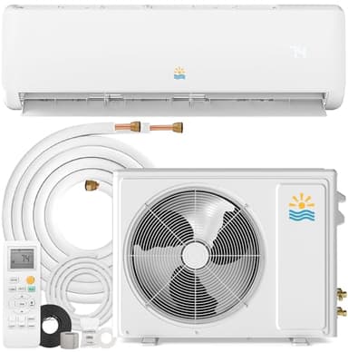 Oylus 9000 BTU Mini Split AC/Heating System - Ductless Mini Split Air Conditioner with Heat Pump, 19 SEER2, 115V Energy Efficient, Covers Up to 450 Sq. Ft.
