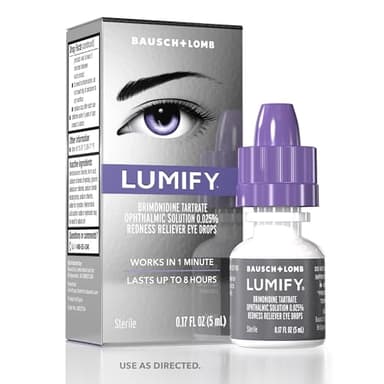 LUMIFY Eye Drops for Red Eyes, Redness Reliever for Brighter Looking Eyes, Works in 1 Minute & Lasts Up to 8 Hours, Eye Drops, 0.17 Fl Oz (5 mL)