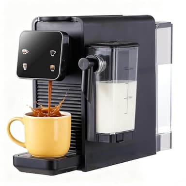 Morpilot Capsule Coffee Machine Compatible with Nespresso Capsules, Single-Serve Coffee Machine For Espresso, Lungo, Cappuccino & Latte With Milk Frother, 20-Bar High Pressure & 0.75L Water Tank