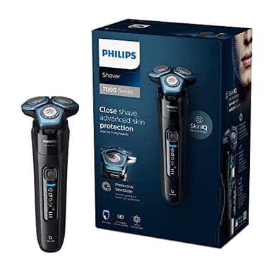 Philips Series 7000 Shaver — Wet and Dry Electric Shaver, Beard, Stubble and Moustache Trimmer with SkinIQ Technology, Black