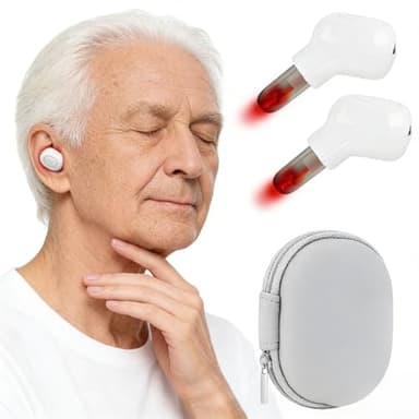 2026 Upgraded Red Light Device for Ears and Nose – 650nm LED Ear Wellness & Daily Comfort, Hands-Free Design, Lightweight & Portable for Home, Work & Travel (White)
