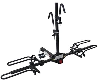 MaxxHaul Platform Bike Rack for 2 Bikes - Hitch Mounted Tray Carrier for SUV, Van, & Truck - Adjustable Tire Cradles & Foam Padded Hooks - Fits 2" Class III & IV Hitches (50027)