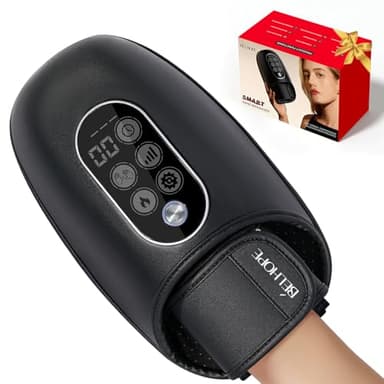 Hand Massager with Heat and Compression, Hand Massage for Arthritis and Carpal Tunnel Relief, 6 Intensities with Wrist Massager and Kneading Massage Nodes, Mother's Day Gifts for Men Women