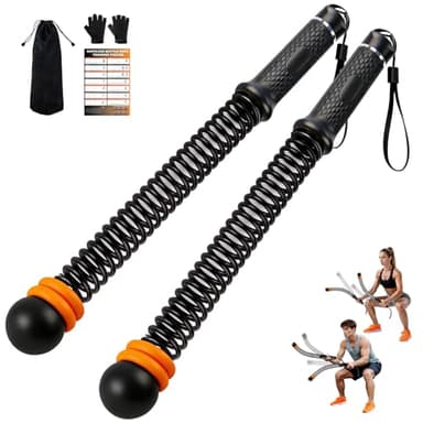 Portable Ropeless Battle Ropes, Adjustable Weights Cordless Battle Ropes for Home Gym with Storage Bag, Weighted Exercise Equipment for Low-Impact Workout, Strength & HIIT, for Men & Women (Black)