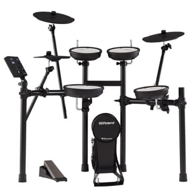 Roland TD-07KV Electronic V-Drums Kit – Legendary Dual-Ply All Mesh Head kit with superior expression and playability – Bluetooth Audio & MIDI – USB for recording audio and MIDI data – 40 FREE Melodic