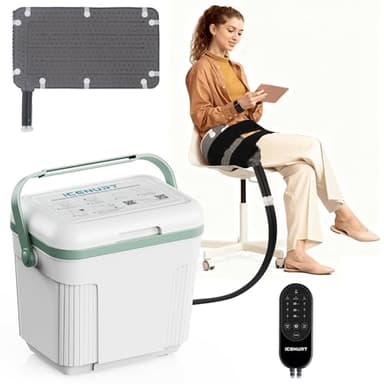 ICENURT Cold Therapy Machine with Programmable Timer, Portable Ice Machine for Hip After Surgery, Hip Replacement Recovery System, Cryotherapy Pain Relief w/Compression Pad