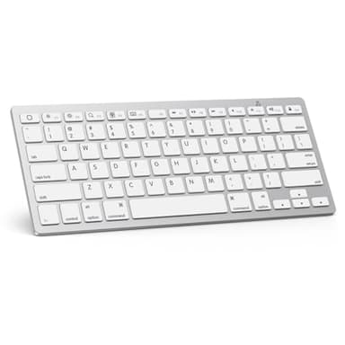 OMOTON Bluetooth Keyboard Compatible with iPad A16 11th 10th Generation, iPad 10.2 (9th/8th/7th), iPad Pro 13/12.9/11 inch, iPad Air/Mini and More iOS Devices, White