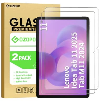 GOZOPO 2 Pack Screen Protector for Lenovo Tab M11/Lenovo Idea Tab 11" 2025 TB330FU, Bubble-Free, Tempered Glass Film Guard - for Lenovo M11 2024/ K11 LTE 2024/K11