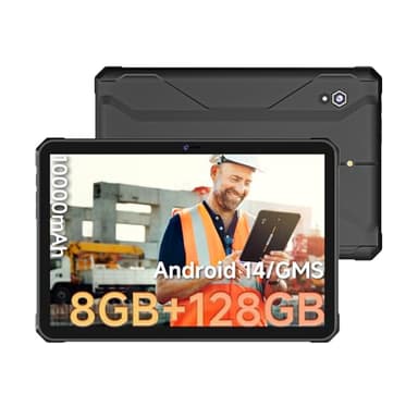 ONERugged Rugged Tablet T1 Max, 10.95 inch Android 14 Tablets, 10000mAh 8GB+128GB (512GB TF) Outdoor Industrial PC, 48MP+32MP Octa-Core IP68 Waterproof Computer for Outdoor UTV Moto Drone Field Work
